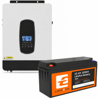4.2кВа LiFePO4 Комплект резервного живлення Інвертор Daxtromn SP-4200 + акумулятор 24V 100Ah Lithtech